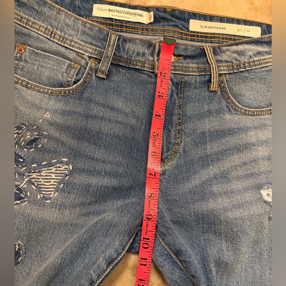 NWOT Anthropologie Pilcro Embroidered Patchwork
Floral Slim Boyfriend Jeans 28 - Picture 16 of 16